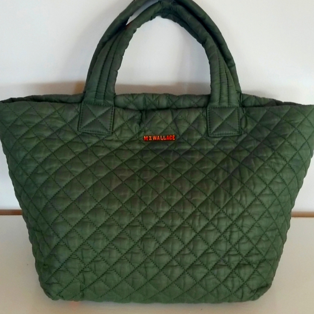 MZ Wallace Green Quilted Tote